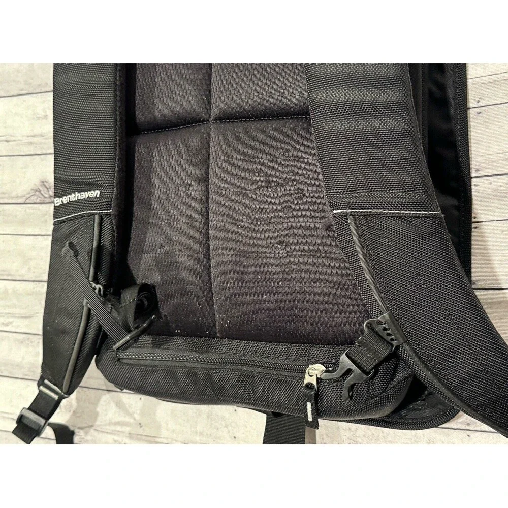 BRENTHAVEN Pro Style Slim Pack Laptop Backpack Black Water Resistant